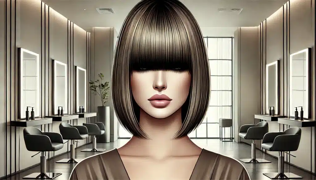 Blunt bangs for long face shape from Boys and Girls Hairstyles
